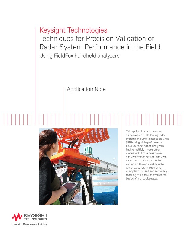 Validation of Radar System Performance in the Field PDF Asset Page